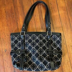 Nine West Black Monogram Shoulder Bag Y2K Purse